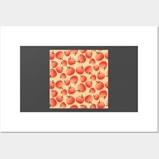 Cute Peaches Pattern Posters and Art